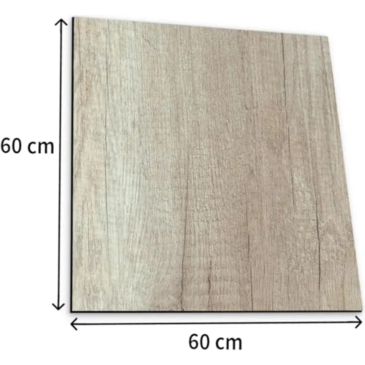 matches21 HOME & HOBBY Tabletop rutschfeste Waschmaschinenauflagen 2er Set Holz-Optik, zuschneidbare Gummi-Matte 60 cm als Waschmaschinen-Abdeckung, pflegeleicht und vielseitig einsetzbar – Bild 2