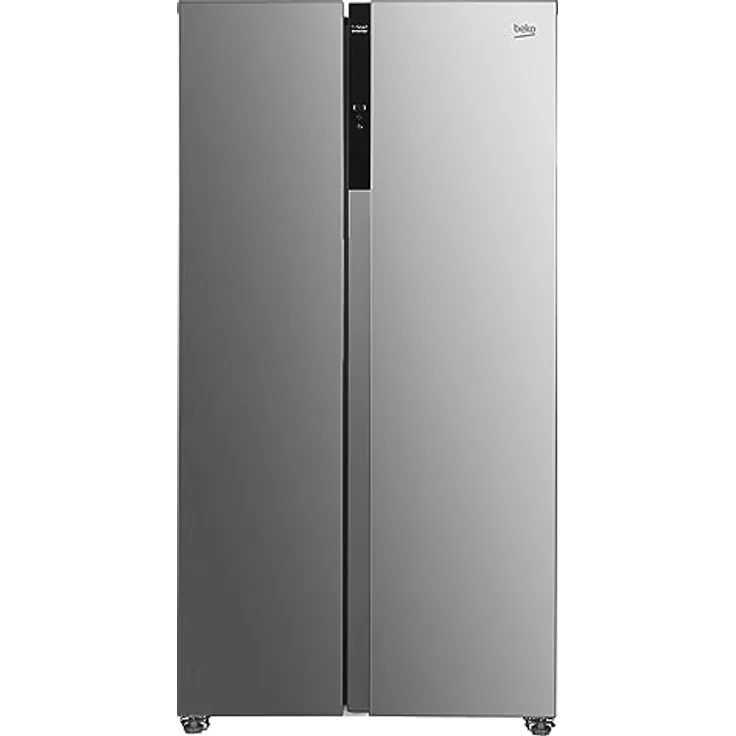 Beko GNO5323XPN bPRO 500 Side-by-Side Kühlschrank mit Gefrierschrank, 532 l Gesamtvolumen, 347 l Kühlbereich, 185 l Gefrierbereich, Multifunktionsdisplay, Schnellkühlen, Türalarm, Edelstahl-Look