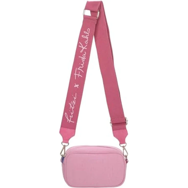 Fritzi aus Preußen Umhängetasche Canvas Crossbody Bag im Frida Kahlo Look, orange – 19x11,5x8 cm, verstellbarer Schulterriemen – Bild 4