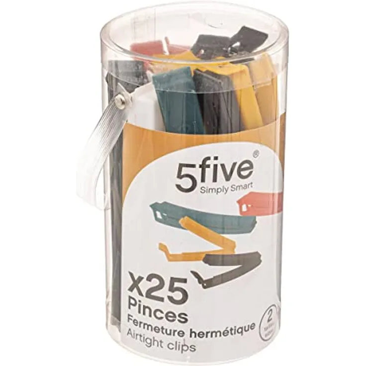 5five Simply Smart 25 Stück Lebensmittelklammern, Lebensmittelklammern, Lebensmittelklammern