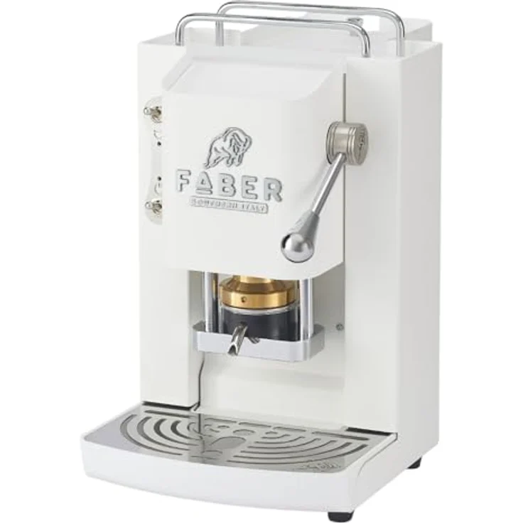 Faber Coffee Machines Kaffeepadmaschine Pro Deluxe 3.0 Chrom, ESE-Pad-kompatible Espressomaschine mit hygienischem Glas-Wassertank und magnetisch abnehmbarer Brühgruppe – Bild 1
