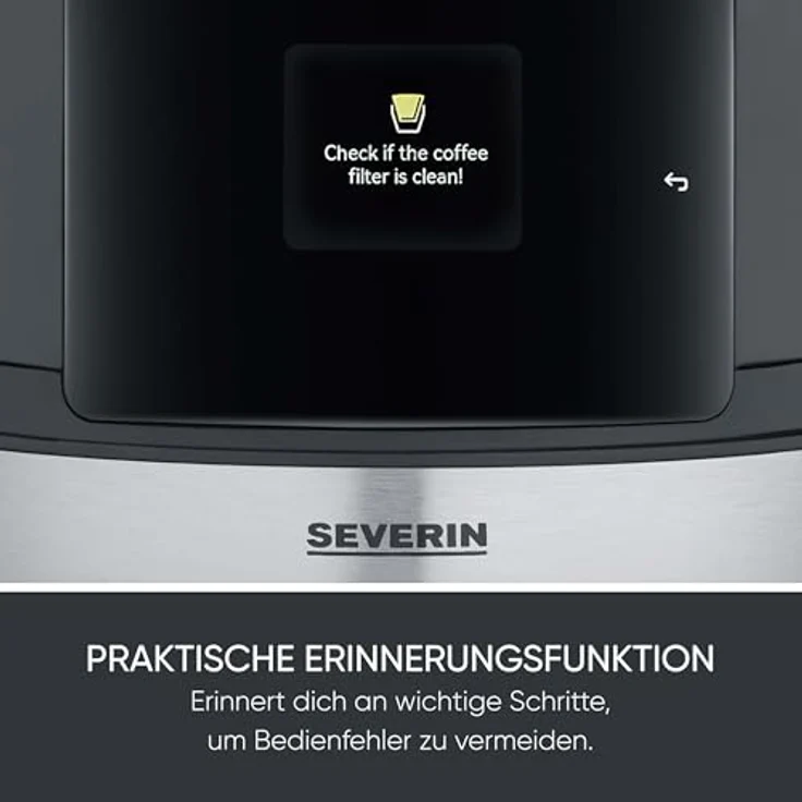 Severin KA 9695, Vollautomatische Filterkaffeemaschine mit isolierter Kaffeekanne, Schwarz – Bild 12