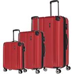 travelite 4-Rad Koffer Set Größen L/M/S mit TSA Schloss + Dehnfalte (außer Größe S), Gepäck Serie City: Robuster Hartschalen Trolley mit kratzfester Oberfläche