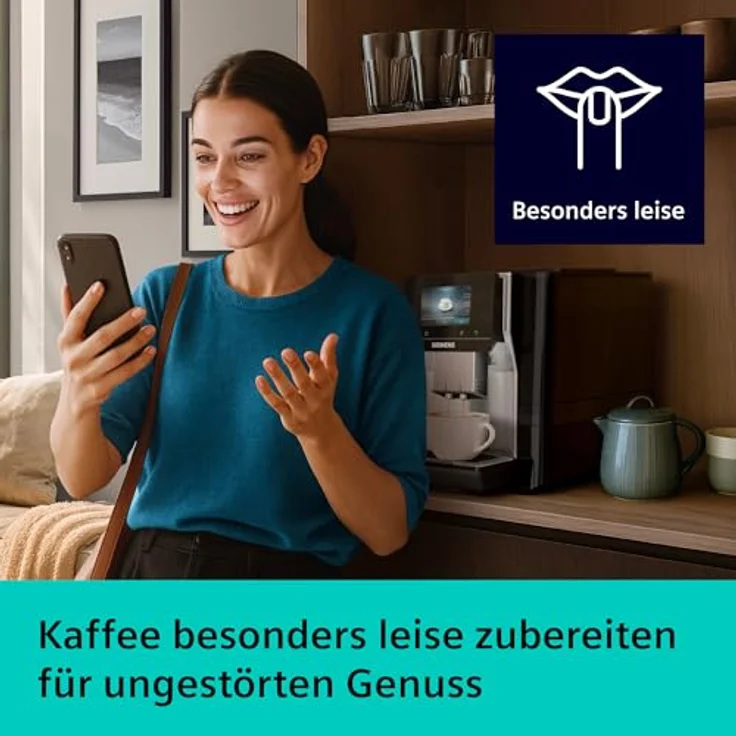 SIEMENS Kaffeevollautomat TQ727D03, farbiges Full-Touch-Display, Doppeltassenfunktion, sehr leise, schwarz – Bild 16