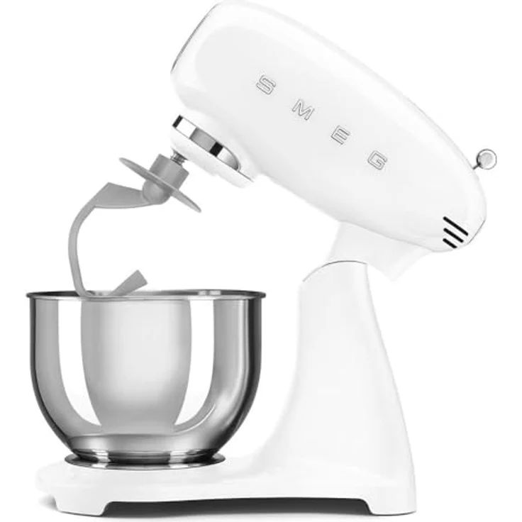 Smeg SMF03WHEU Küchenmaschine mit Direktantrieb, 800W, 4,8 L Edelstahlschüssel, weiß, Serie: SMF03 – Bild 2