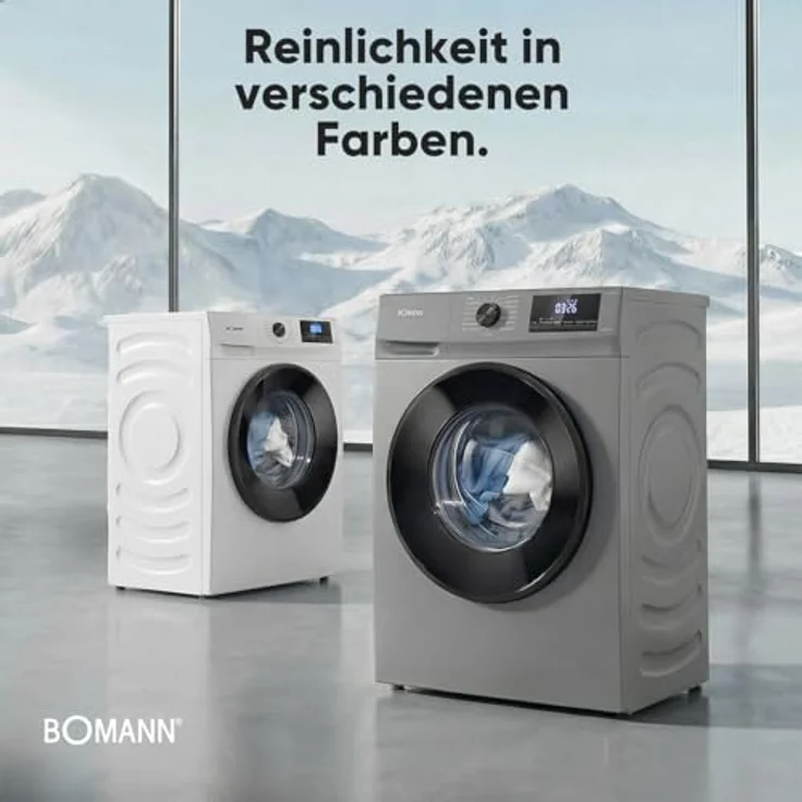 Bomann® WA 7175.1 Waschmaschine 7kg, Inverter-Motor, max. 1400 U/min, LED-Display, 15 Programme, Titan – Bild 7
