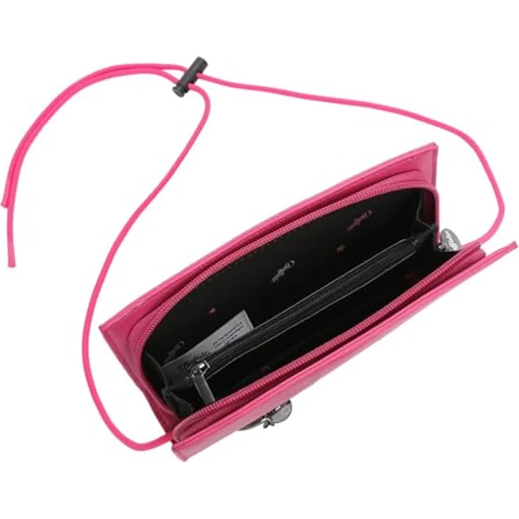 Buffalo On String Handtasche 20.5 cm, Kompakte Handtasche mit abnehmbarem Umhängeriemen und Reißverschlussfach, Rosa – Bild 3