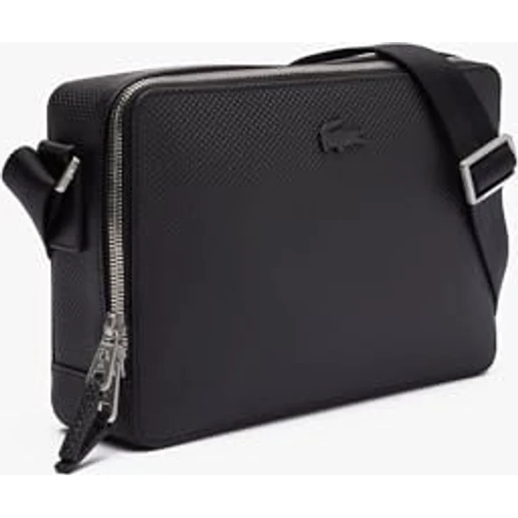 Lacoste Umhängetasche Chantaco Reporter Bag - Umhängetasche 26 cm, Mattes Leder, abnehmbarer Schulterriemen, Ton-in-Ton-Krokodillogo – Bild 4