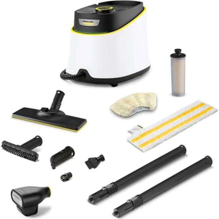 Karcher SC 3 Deluxe Textile Edition, Dampfreiniger mit nachfüllbarem Wassertank für kontinuierlichen Dampf
