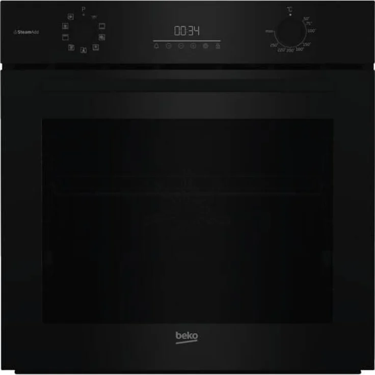 BEKO BCBIS17300B Einbaubackofen, 72 l Volumen, matt-schwarz, mit Soft-Close, SteamAdd und 10 Multifunktionsprogrammen