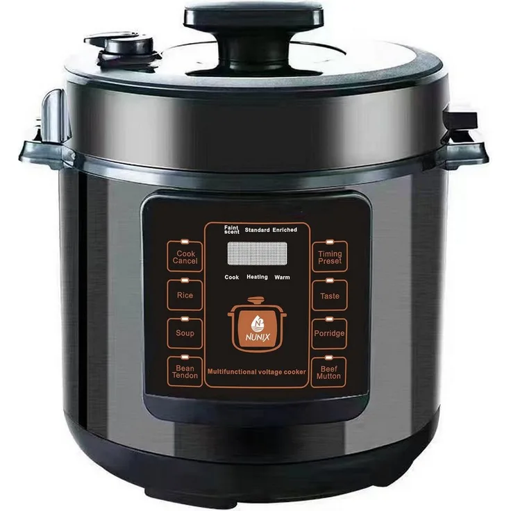  wohnTRAUM24 Digitaler Reiskocher mit Dampfgarer, 6 Liter, 1000 W, 8 Programme, Warmhaltefunktion, Timer, eingebaute Waage