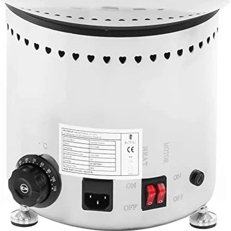 Royal Catering RCCF-65W4 Schokobrunnen Edelstahl Schokofondue Schokoladenbrunnen (6, kg, 5 Etagen, 250 W) – Bild 5