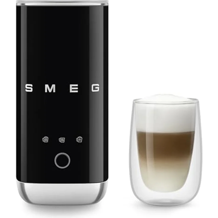Smeg MFF02BLEU Milchaufschäumer, 3 Programme für heiße und kalte Milch, 50er Jahre Design, blau – Bild 9