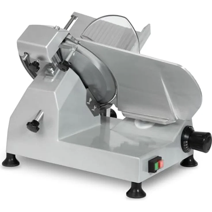 VERTES Aufschnittmaschine FD2-MS-300, Elektrisch mit 300W, 300mm Schneideklinge, Schnittstärke 0 bis 25mm, Aluminium Gehäuse – Bild 2