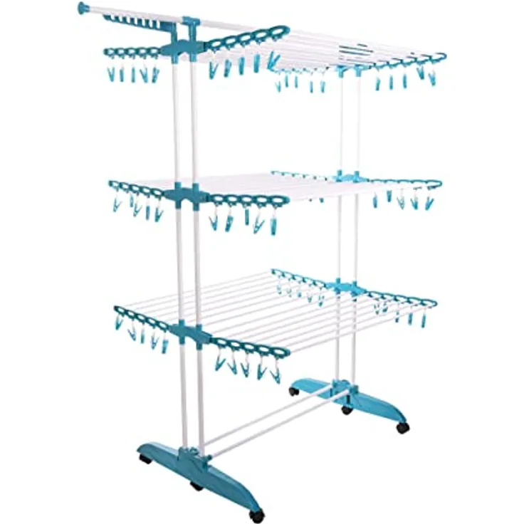 HOME-PRO TendoSpazio Supra Wäscheständer, 44m in 1, trägt bis zu 40kg, verstärkt, weiß
