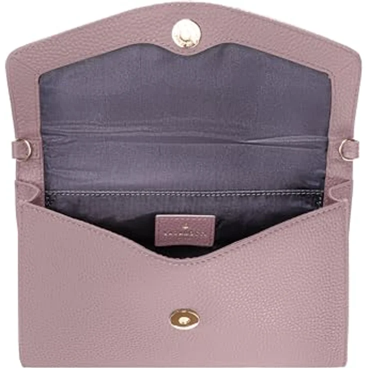 Lazarotti Bologna Leather Clutch, Umhängetasche aus 100% Leder, 23 cm, rosa – Bild 6