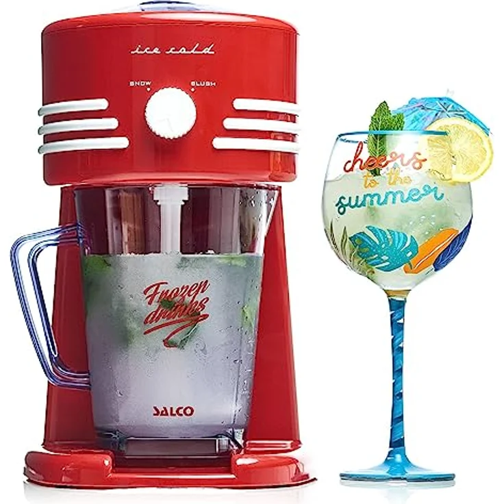 Salco SNC31 Retro Frozen Beverage Station Slush & Crushed-Ice, Eis-Herstellung zum Event, Retro-Design, 50er Jahre, Kindergeburtstag – Bild 7