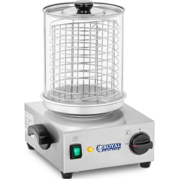 Royal Catering Hotdog-Maker RCHW 800, Bockwurstwärmer für 40 Würstchen, 800 W, Edelstahl – Bild 1