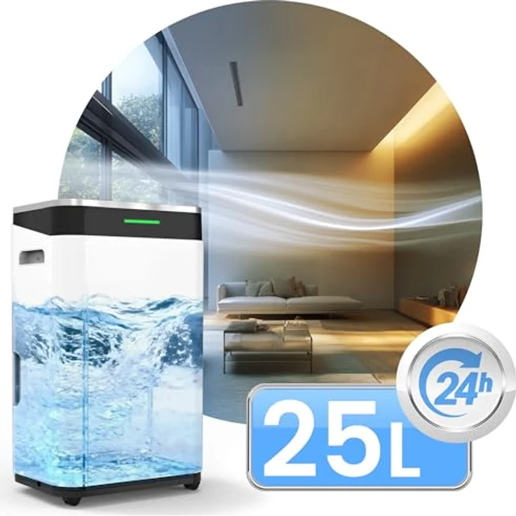 Berdsen BD-533, Kompressor-Luftentfeuchter mit Hygrostat, 25 l/24 h, WLAN-Steuerung, weiß – Bild 6