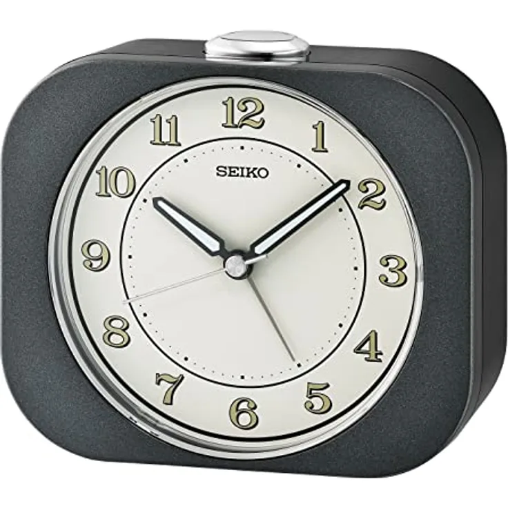 Seiko Clocks Wecker QHE195K, Kunststoff mit Zifferblattbeleuchtung, Piep-Alarm und Schlummerfunktion