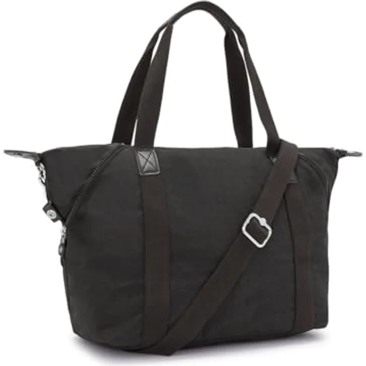 Kipling Basic Art Schultertasche, praktische Handtasche mit abnehmbarem Schultergurt, 44 cm, Schwarz – Bild 2