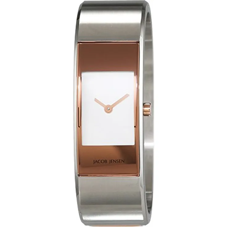 Jacob Jensen Armbanduhr Damen Eclipse Serie 445, Quarzuhr, silber
