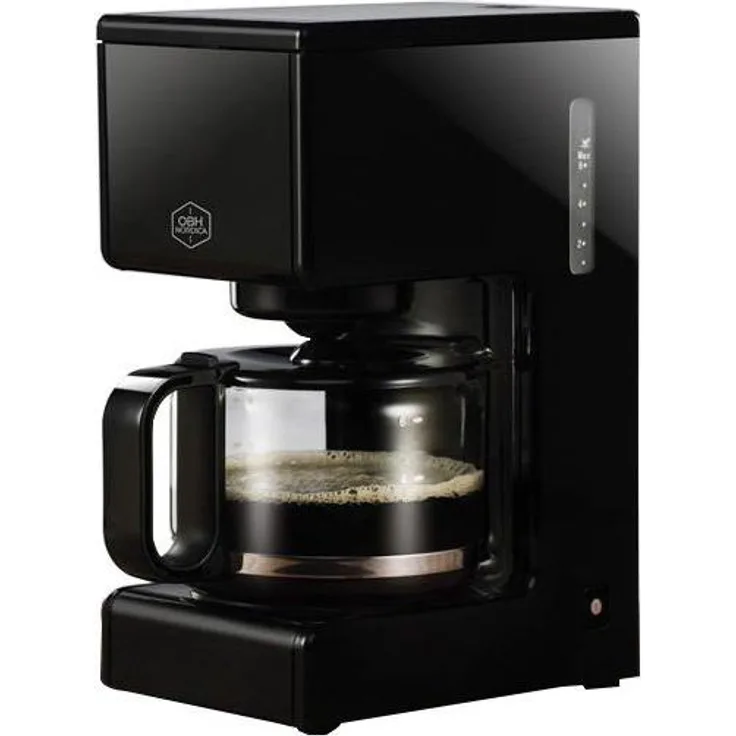 OBH Nordica Coffee Box, Manuelle Filterkaffeemaschine 0,75 l, Tropfstopp-Funktion, Schwarz