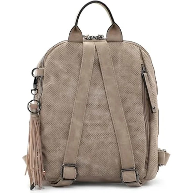 SURI FREY Cityrucksack SFY Romy, veganer Rucksack mit Quaste und Reißverschluss, 25 x 27 x 14 cm, Uni-Design – Bild 6