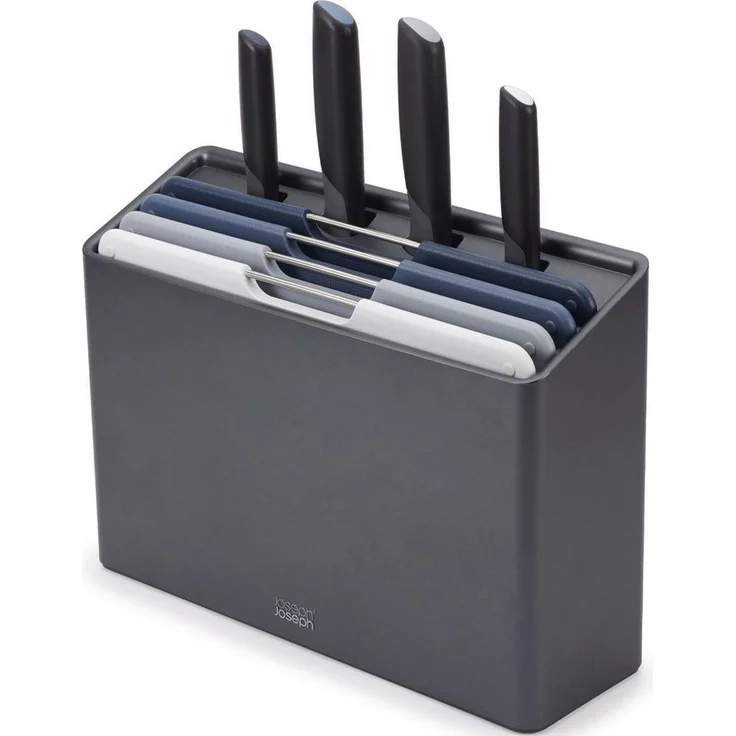 Joseph Joseph Schneidebrett Folio™ Plus, Polypropylen, (Set, 9-St), japanische Edelstahlklingen, elegant und praktisch sortiert, farbkodierte Bretter – Bild 1