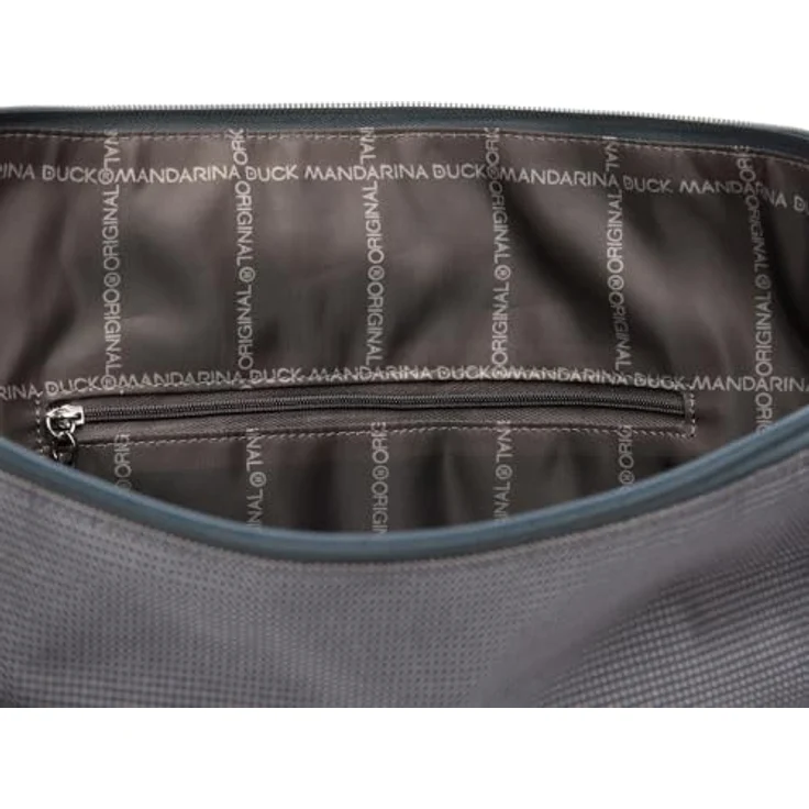 Mandarina Duck MD20 Shopper Tasche, grau, 37 cm, aus robustem Polyester mit Reißverschluss und Trolley-Kompatibilität – Bild 3