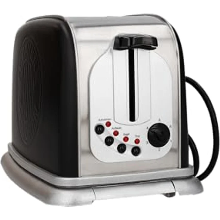 FC Bayern München Toaster, schwarz, mit hochwertiger Edelstahl-Oberfläche und kompakten Abmessungen (20 cm x 18 cm) – Bild 4