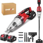 ONEVAN Akku-Handstaubsauger 12000Pa, kabellos, 1500 W, beutellos, 4-in-1 für Tierhaare, Teppiche, Hartböden und Autos, 600 ml Tank