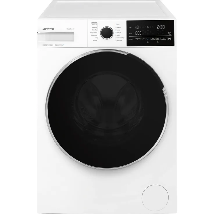 Smeg WDN854SLD Waschtrockner Freistehend, 8 kg Wasch- und 5 kg Trockenkapazität, maximale Schleuderdrehzahl 1400 U/min, Weiß, Energieeffizienzklasse D