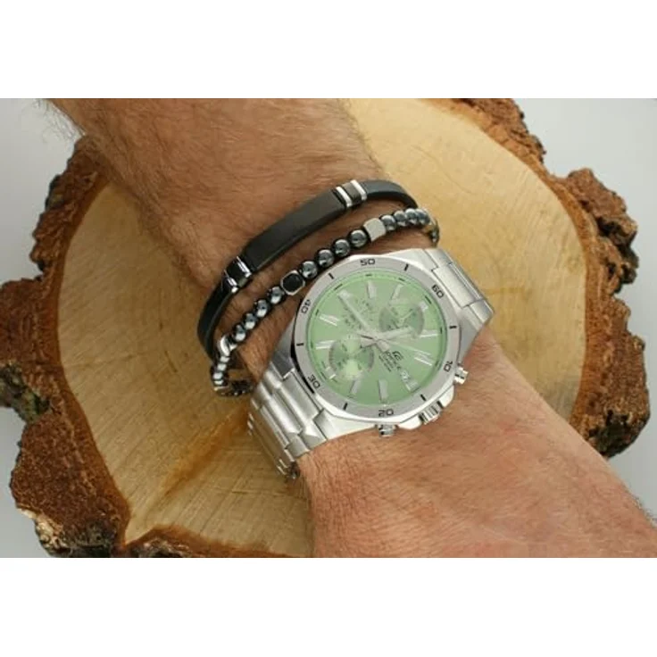 Casio Watch EFV-640D-3AVUEF, Chronographuhr mit grünem Zifferblatt und Silber-Edelstahlband – Bild 5