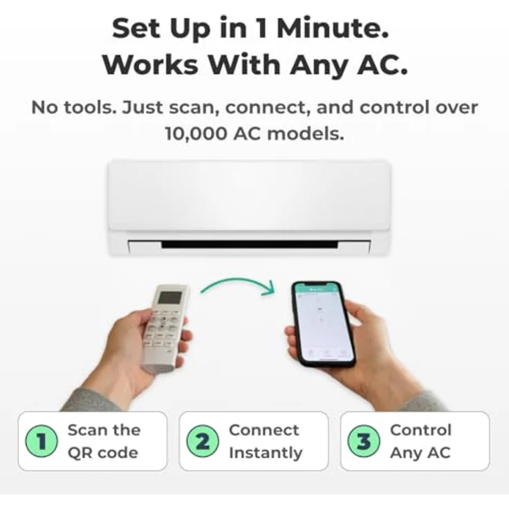 Sensibo Fernbedienung für Sky-Klimaanlage, Klimageräte-Zubehör mit Smart-Home-Integration, grau – Bild 4
