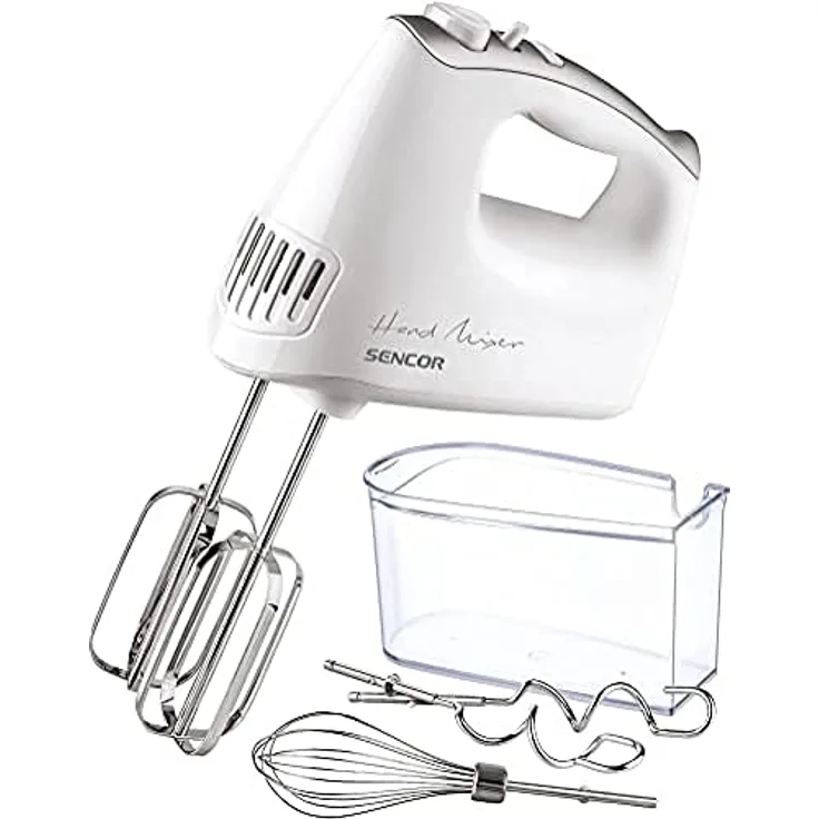 Turbo-Knopf für Handmixer für maximale Geschwindigkeit, 500 W, Weiß