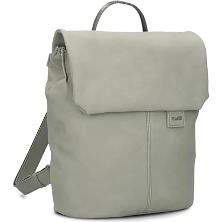 Zwei Mademoiselle.M City Rucksack, 29 cm, grau, 100% Polyurethan, 24 cm x 13 cm – Bild 1
