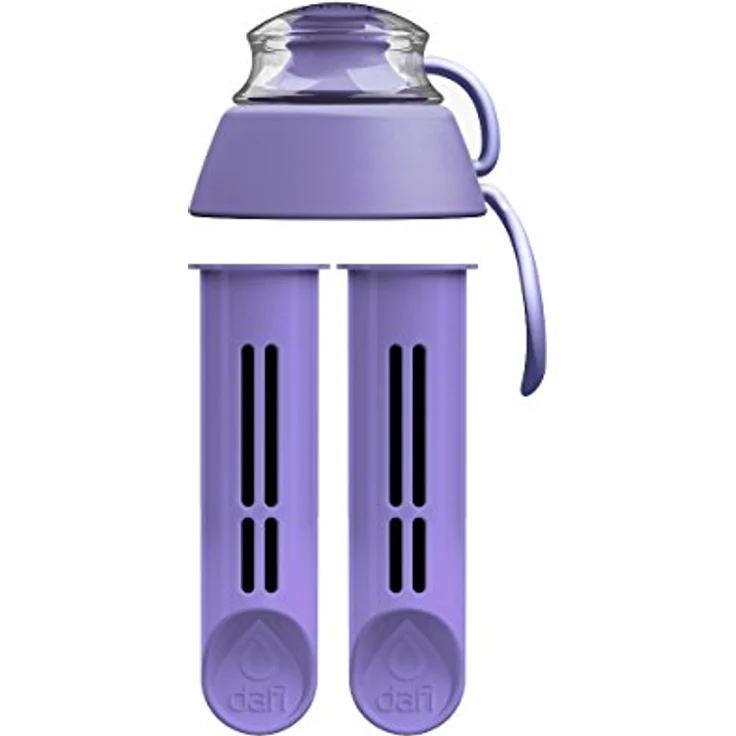 Dafi Flaschenfiltereinsatz lila 2er Set, wasserfilter mit 150 l Filterkapazität und Verschluss – Bild 1