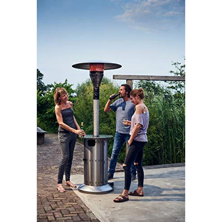 Enders Terrassenheizer Gas COMMERCIAL, Gas-Heizstrahler 55006, Heizpilz mit stufenloser Regulierung, Turbo-Brenner, höhenverstellbar, Transporträder, Umkippsicherung – Bild 2