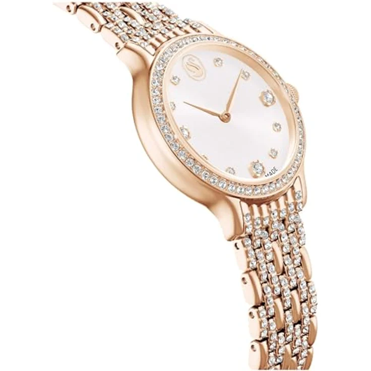 Swarovski Quarzuhr IMBER 5713883, Damenuhr in Roségold mit 232 Kristallen, Swiss Made, Edelstahlarmband, analog, wasserdicht bis 50 Meter – Bild 5