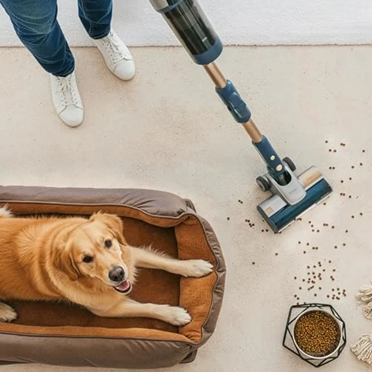 Cecotec RZ90 AI AquaPet Flex Connected, Stielstaubsauger mit Selbstentleerungsstation, 310 AW, 850 W, flexibles Saugrohr, App-Steuerung, herausnehmbarer Wassertank und Tierbürste – Bild 5