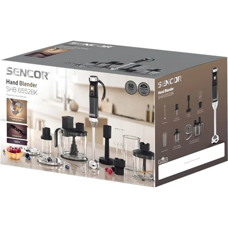 Sencor Ultra Potente Stabmixer, 1500W, 10-in-1 Multifunktionalität, Schwarz – Bild 4