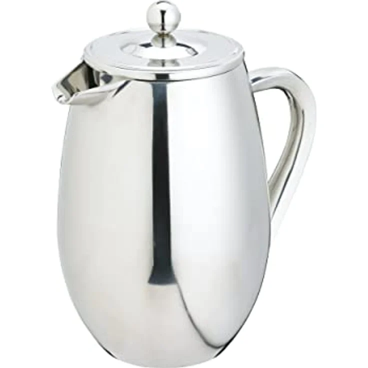 La Cafetière Edelstahl doppelwandige isolierte Cafetière 3 Tassen, für heißen Kaffee, spülmaschinenfest, 10 Jahre Garantie, Silber – Bild 1