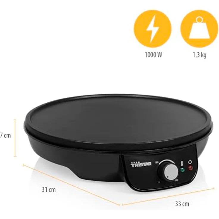 Tristar BP-2637 Crêpe-Maker, 1000, Kunststoff, Schwarz – Bild 7