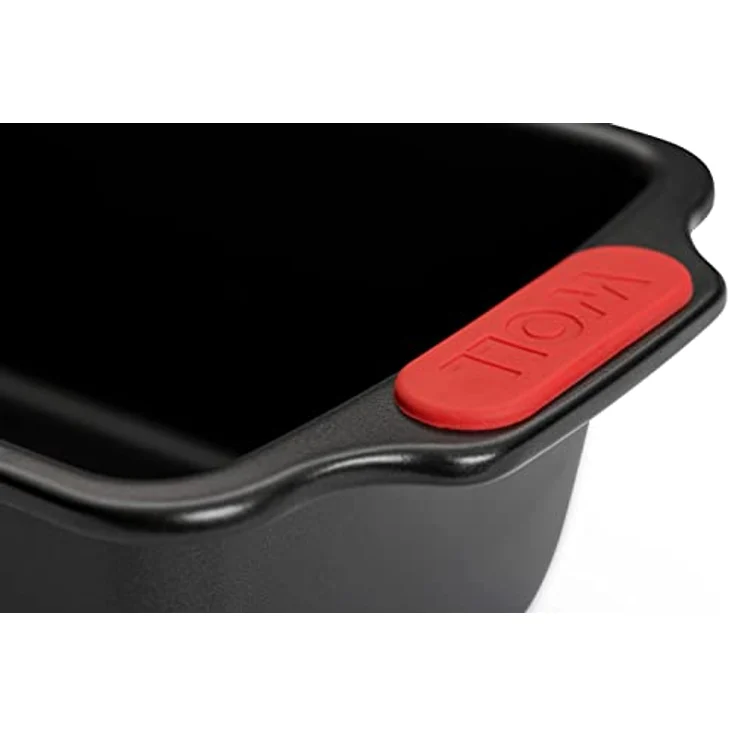 Woll Bakeware Kastenform 28 cm, mit hitzebeständigen Silikongriffen bis 230°C, PFAS-frei, zweilagige Antihaftbeschichtung, aluminisierter Stahl, schwarz – Bild 3