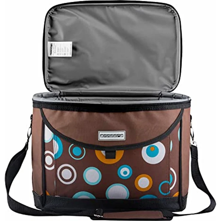 Anndora Kühltasche 22 Liter - braun hellblau – Bild 4