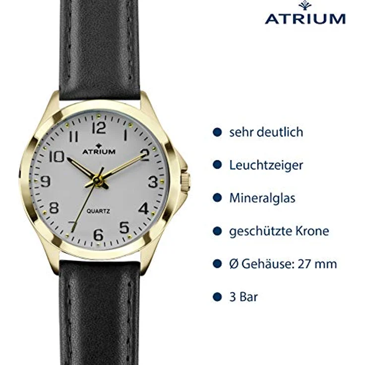 ATRIUM Damen Uhr Armbanduhr A11 20 Leder – Bild 3