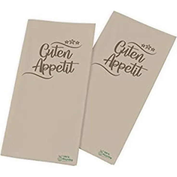 Funny Motivservietten- Guten Appetit | 33x33cm, 2-lagig, 1/8 Falz, braun | 100% Recyclingpapier | 2000 Stück