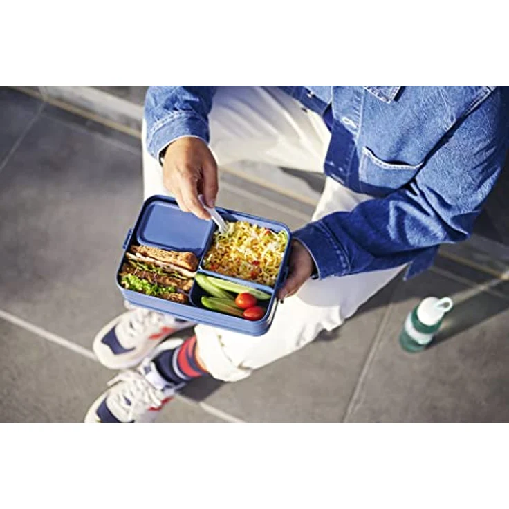 Mepal - Lunchbox Take A break large - Brotdose mit Fächern - Geeignet fur bis zu 8 butterbrote - Ideal für mealprep - 1500 ml - Nordic sage – Bild 4