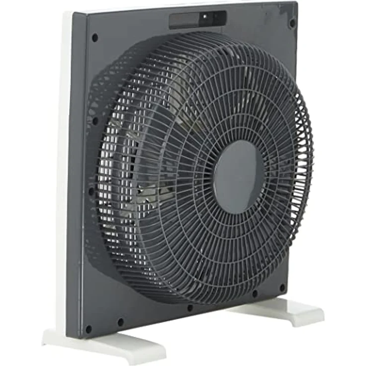 ARDES - Tragbarer quadratischer Tisch- oder Bodenventilator mit 5 Flügeln und 3 Intensitätsstufen, 360-Grad-Drehung und Timer, Bodenventilator, weiß, Box Floor AR5B29 – Bild 2